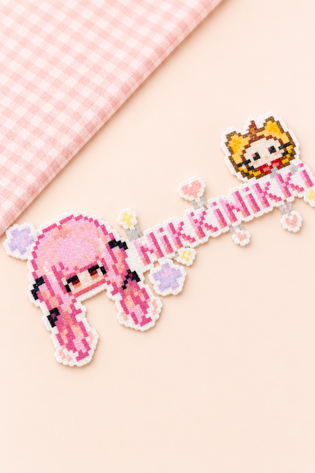 Nikki-Handmade Glitter Pixel Bead Perler Bead Combo (Pre-Assembled)