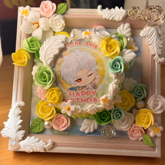 sylus birthday handmade cake 12×12cm