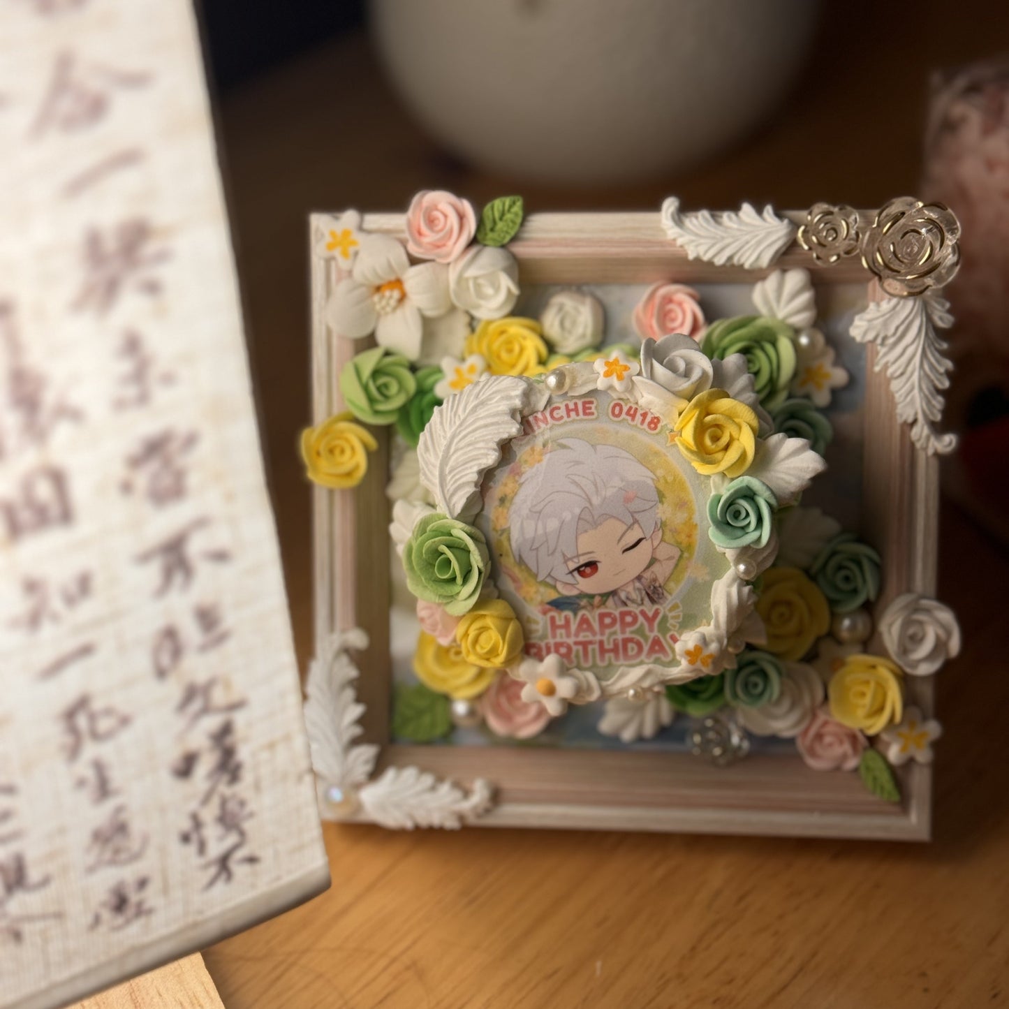 sylus birthday handmade cake 12×12cm