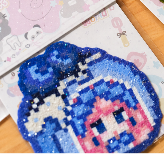 Nikki-Handmade Glitter Pixel Bead Perler Bead Combo (Pre-Assembled)
