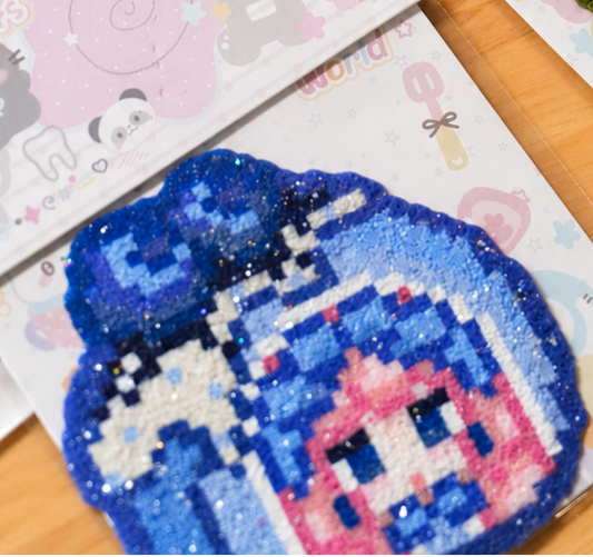 Nikki-Handmade Glitter Pixel Bead Perler Bead Combo (Pre-Assembled)